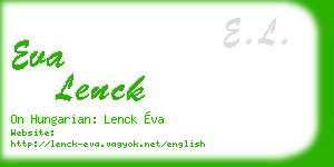 eva lenck business card